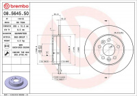 Brzdový kotouč BREMBO 08.5645.50