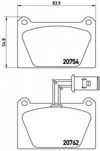 Sada brzdových destiček BREMBO P52008 - AUSTIN, MG, RELIANT
