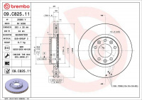 Brzdový kotouč BREMBO 09.C825.11