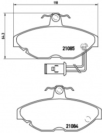 Sada brzdových destiček BREMBO P52011 - AUSTIN, MG, RELIANT, ROVER