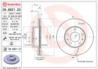 Brzdový kotouč BREMBO 09.8931.21