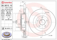 Brzdový kotouč BREMBO 09.N213.11 - JEEP