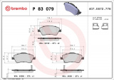 Sada brzdových destiček BREMBO P83079 - TOYOTA