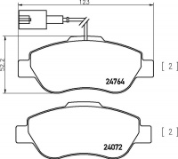 Sada brzdových destiček BREMBO P24150 - FIAT, FORD