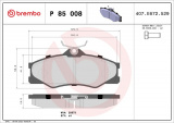 Sada brzdových destiček BREMBO P85008 - VW