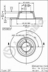 Brzdový kotouč BREMBO 08.5690.10 - TRIUMPH Brzdový kotouč BREMBO 08.5690.10 - TRIUMPH