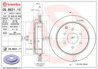 Brzdový kotouč BREMBO 09.B631.11