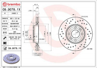 Brzdový kotouč BREMBO 09.9078.1X