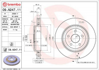 Brzdový kotouč BREMBO 09.N247.11 - JEEP