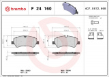 Sada brzdových destiček BREMBO P24160 - FORD