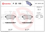 Sada brzdových destiček BREMBO P23105 - FIAT, SUZUKI
