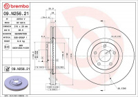 Brzdový kotouč BREMBO 09.N256.21 - FORD