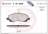 Sada brzdových destiček BREMBO P54030X - CITROËN, DODGE, MITSUBISHI, PEUGEOT