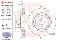 Brzdový kotouč BREMBO 09.N266.21 - TESLA