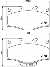 Sada brzdových destiček BREMBO P83095 - TOYOTA