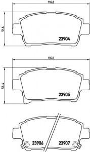 Sada brzdových destiček BREMBO P83103 - GEELY, TOYOTA