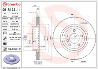 Brzdový kotouč BREMBO 09.R122.11 - BMW Brzdový kotouč BREMBO 09.R122.11 - BMW