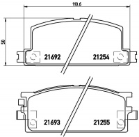 Sada brzdových destiček BREMBO P34001 - ISUZU
