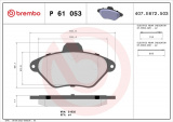 Sada brzdových destiček BREMBO P61053 - CITROËN