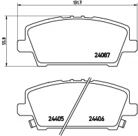 Sada brzdových destiček BREMBO P28037 - HONDA