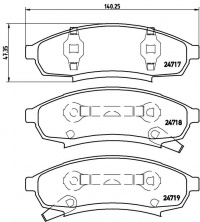 Sada brzdových destiček BREMBO P07003 - BUICK, CHEVROLET