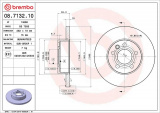 Brzdový kotouč BREMBO 08.7132.10 - VW
