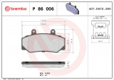 Sada brzdových destiček BREMBO P86006 - VOLVO
