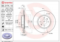 Brzdový kotouč BREMBO 09.C174.11 - HYUNDAI, KIA