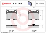 Sada brzdových destiček BREMBO P61059 - CITROËN