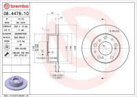 Brzdový kotouč BREMBO 08.4478.10 - CITROËN, FIAT