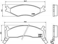 Sada brzdových destiček BREMBO P30006 - KIA