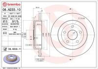 Brzdový kotouč BREMBO 08.N233.11