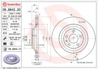 Brzdový kotouč BREMBO 09.8842.21