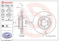 Brzdový kotouč BREMBO 09.7723.10 - IVECO Brzdový kotouč BREMBO 09.7723.10 - IVECO