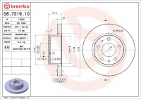 Brzdový kotouč BREMBO 08.7219.10 - IVECO