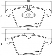 Sada brzdových destiček BREMBO P36019 - JAGUAR