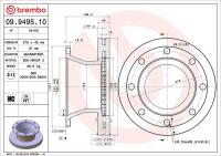 Brzdový kotouč BREMBO 09.9495.10 - RENAULT TRUCKS