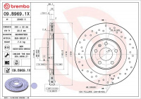 Brzdový kotouč BREMBO 09.B969.1X
