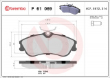 Sada brzdových destiček BREMBO P61069 - CITROËN