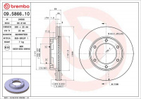 Brzdový kotouč BREMBO 09.5866.10 - TOYOTA Brzdový kotouč BREMBO 09.5866.10 - TOYOTA