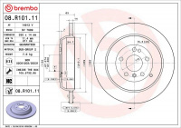 Brzdový kotouč BREMBO 08.R101.11 - MERCEDES-BENZ