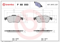 Sada brzdových destiček BREMBO P68050