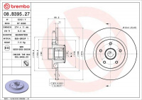 Brzdový kotouč BREMBO 08.B395.27