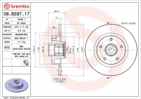 Brzdový kotouč BREMBO 08.B397.17