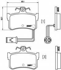 Sada brzdových destiček BREMBO P28015 - ACURA, HONDA, ROVER