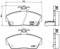 Sada brzdových destiček BREMBO P28019 - ROVER