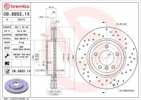 Brzdový kotouč BREMBO 09.8952.1X