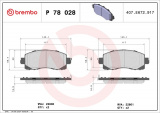 Sada brzdových destiček BREMBO P78028