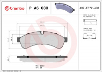 Sada brzdových destiček BREMBO PA6030 - IVECO