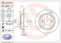 Brzdový kotouč BREMBO 08.C823.11 Brzdový kotouč BREMBO 08.C823.11